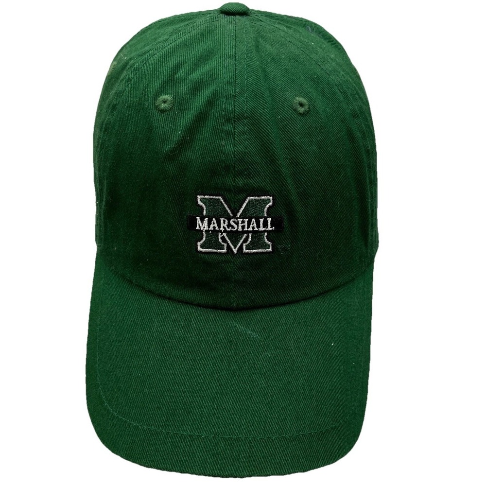 Marshall Thundering Herd Hat Cap Strap Back Nike Green Dad Logo Ladies Womens